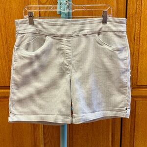 Liz Claiborne Women's Light Blue Striped Shorts